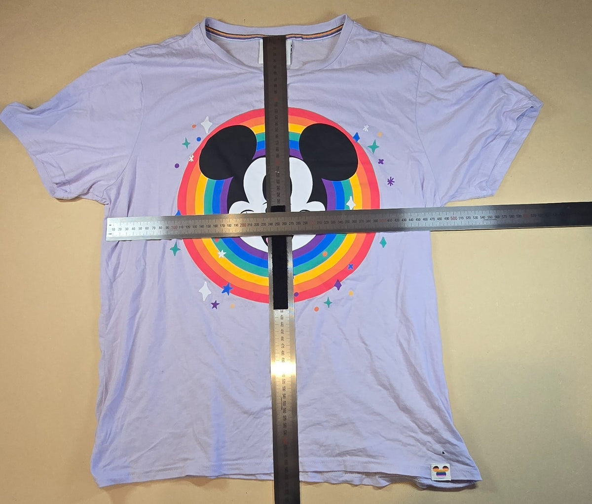 Disney Pride Collection Mickey Mouse T Shirt Rainbow Graphic Tee Purple LGBTQ LG