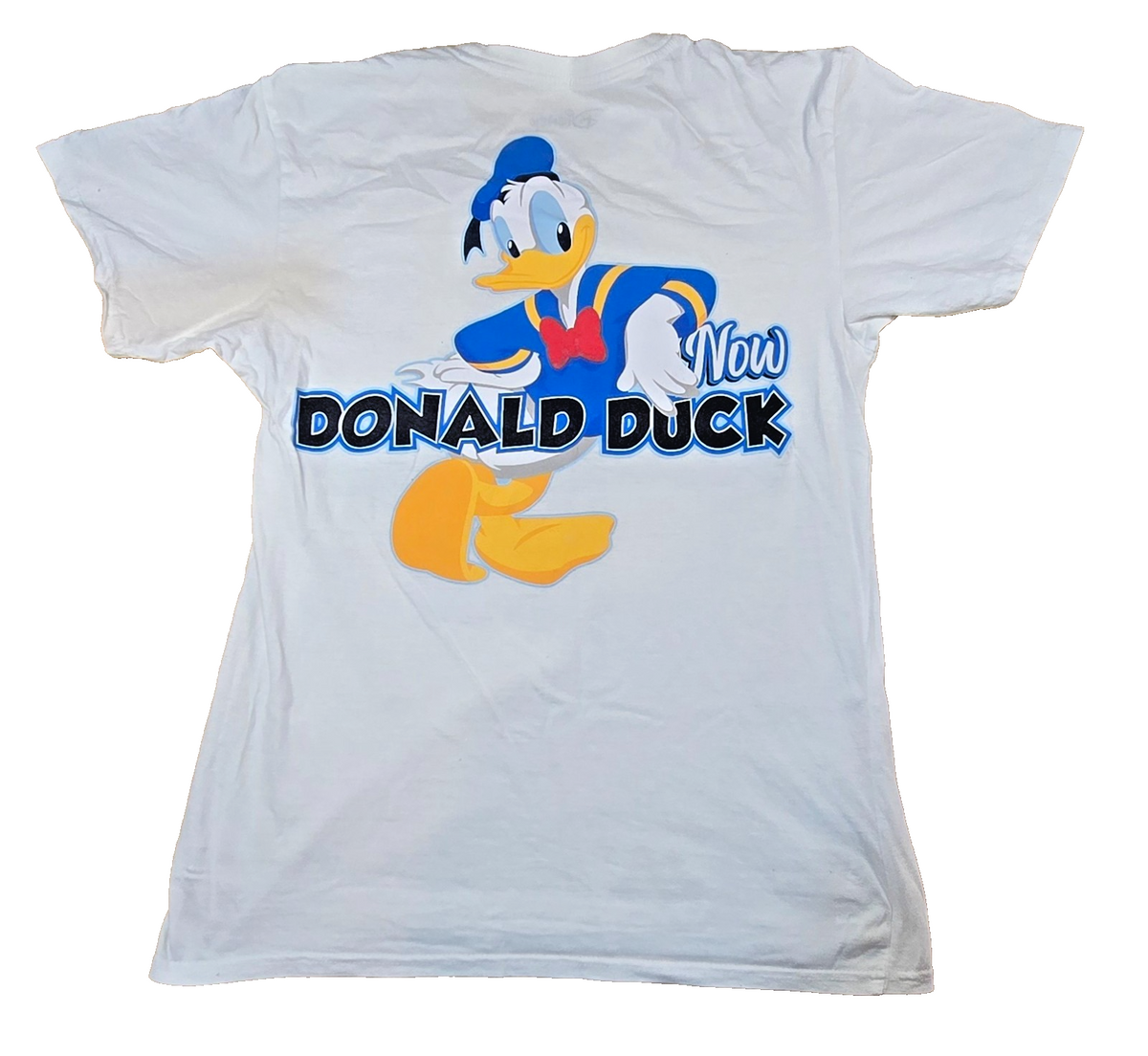Disney Donald Duck 1934 T Shirt Small White Double Sided Graphic Cartoon Tee