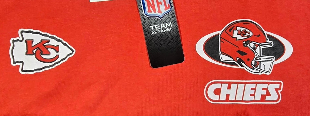 Kansas City Chiefs NFL T Shirt Medium Red Team Apparel Double Sided Graphic Tee