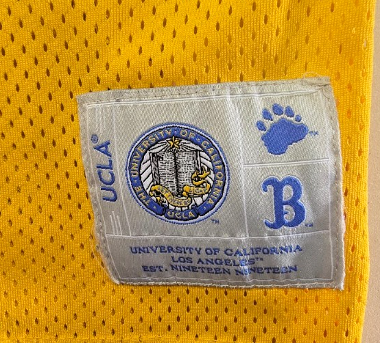 UCLA Bruins #19 Basketball Jersey Large Yellow Blue NCAA College Retro Style Lge