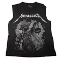 Metallica Sleeveless T-Shirt  XL Black Distressed Graphic Heavy Metal Band T