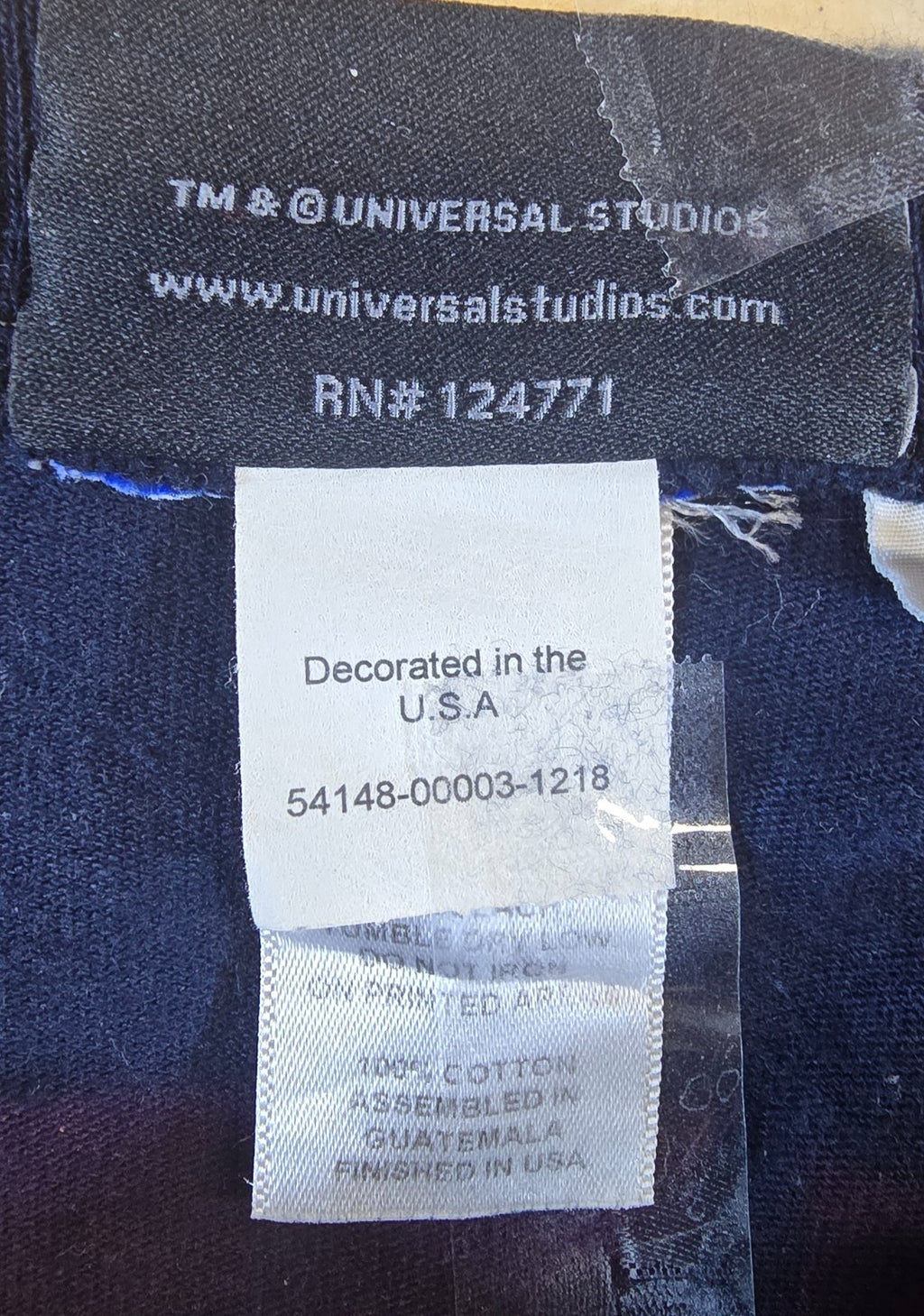 Universal Studios Spirit Jersey Small S Navy Blue Gold Logo Long Sleeve Shirt