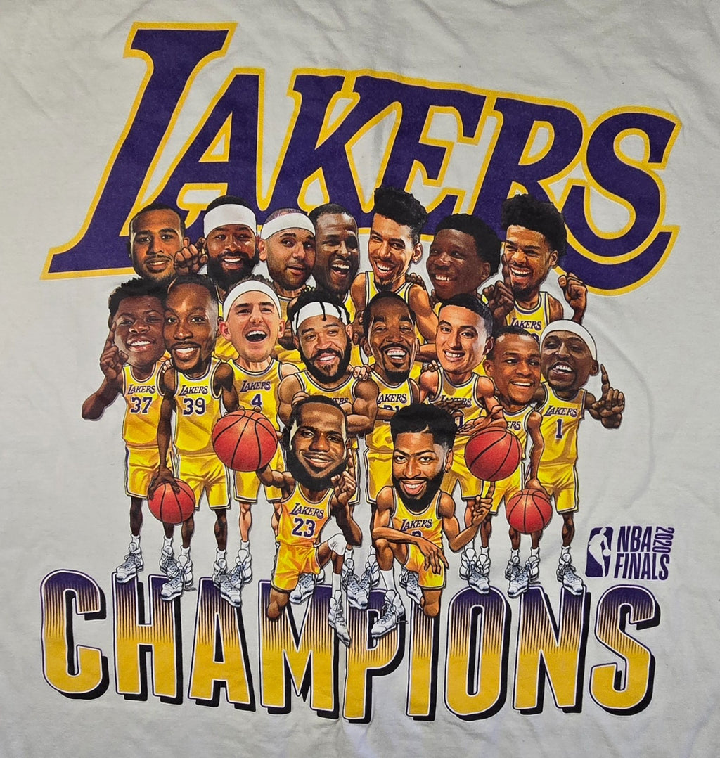 LA Lakers 2020 NBA Finals Champions T Shirt Medium M Fanatics LeBron James