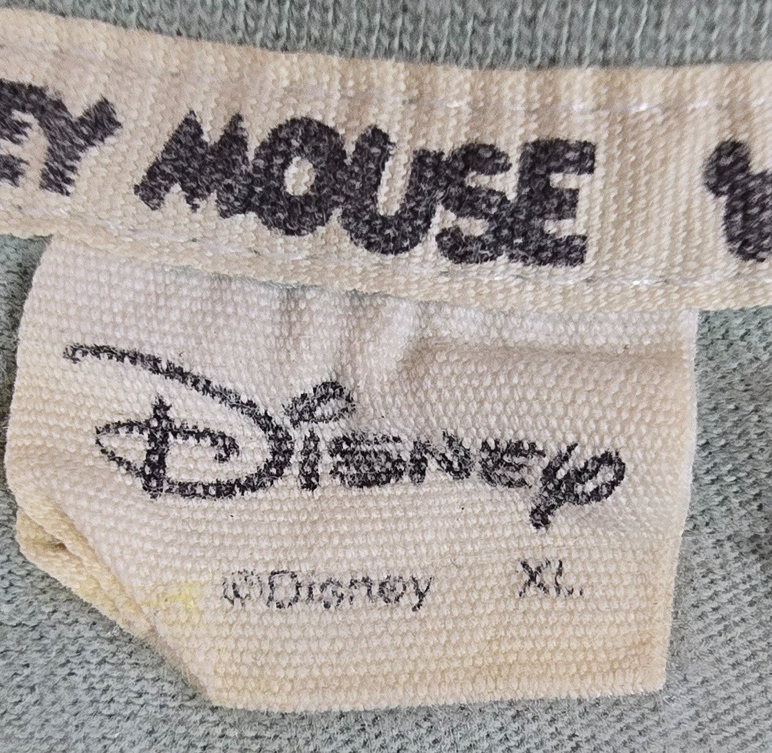 Disney Mickey Mouse Paris T-Shirt Mens XL Green Cotton Large Back Print Graphic