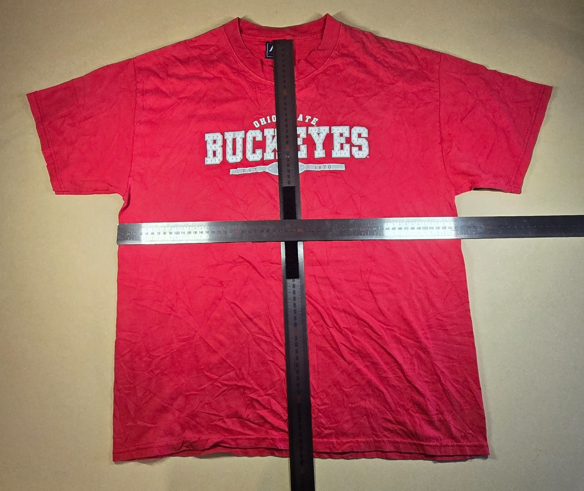 Ohio State Buckeyes T Shirt Red Approx XL AS Sports NCAA College Football Tee