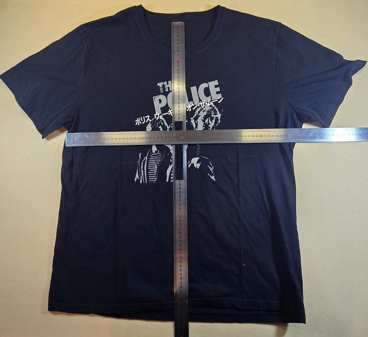 The Police Walking On The Moon T Shirt 4XL Black Rock Band Japanese Graphic