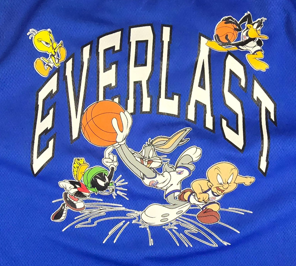 Space Jam Everlast Basketball Jersey Size 16 Bugs Bunny Looney Tunes 96 Blue
