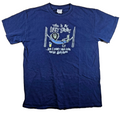 Gildan Heavy Cotton Lazy Shirt T Shirt Medium Navy Funny Monkey Hammock Tee