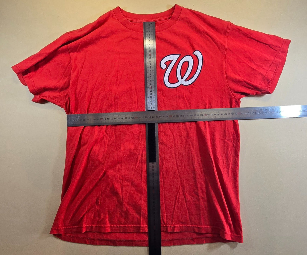 Washington Nationals Stephen Strasburg 37 T Shirt Large Red MLB Majestic Basebal