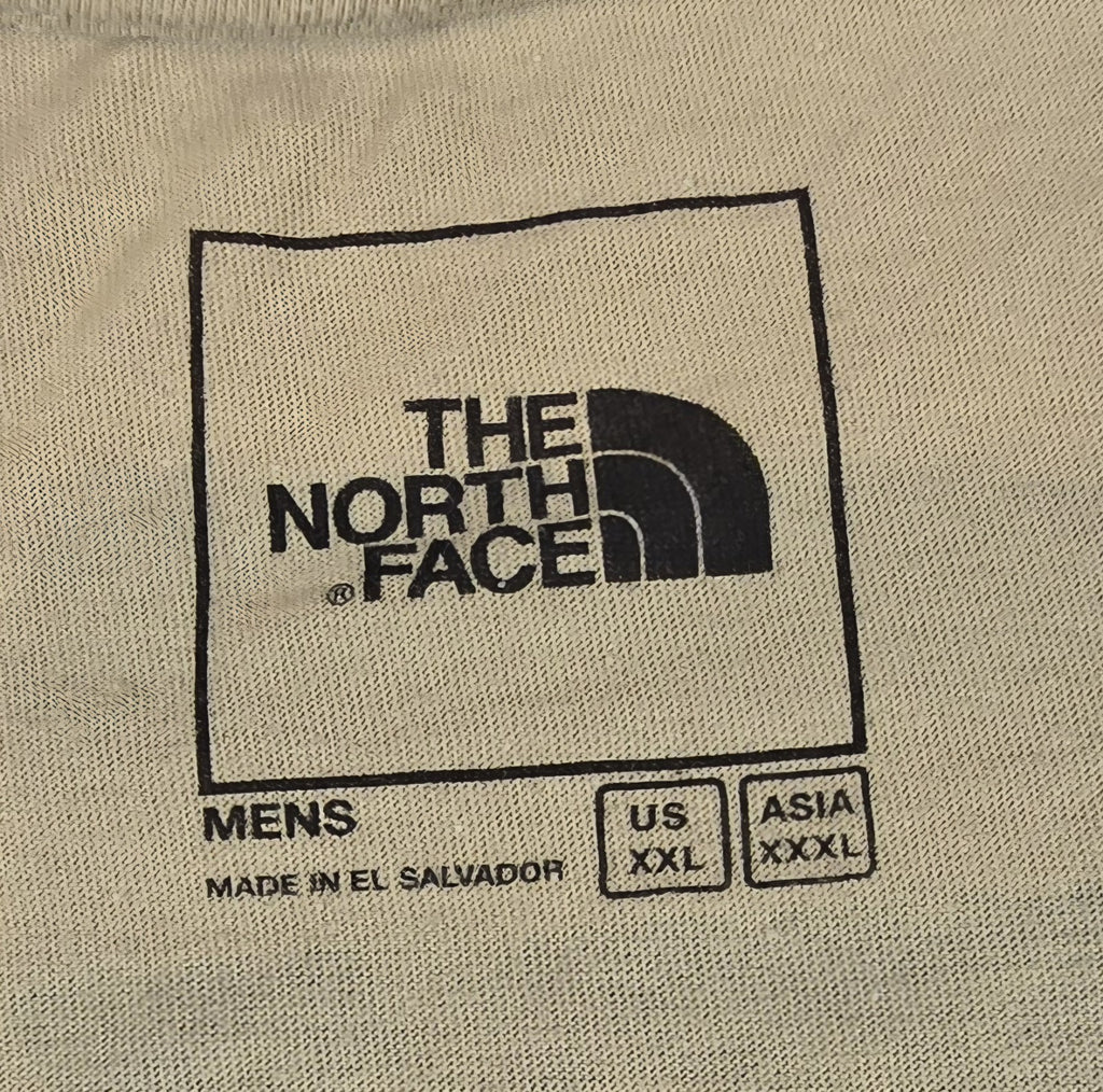 The North Face Men's Logo Graphic Print Beige Crew Neck T-Shirt Short Sleeve 2XL