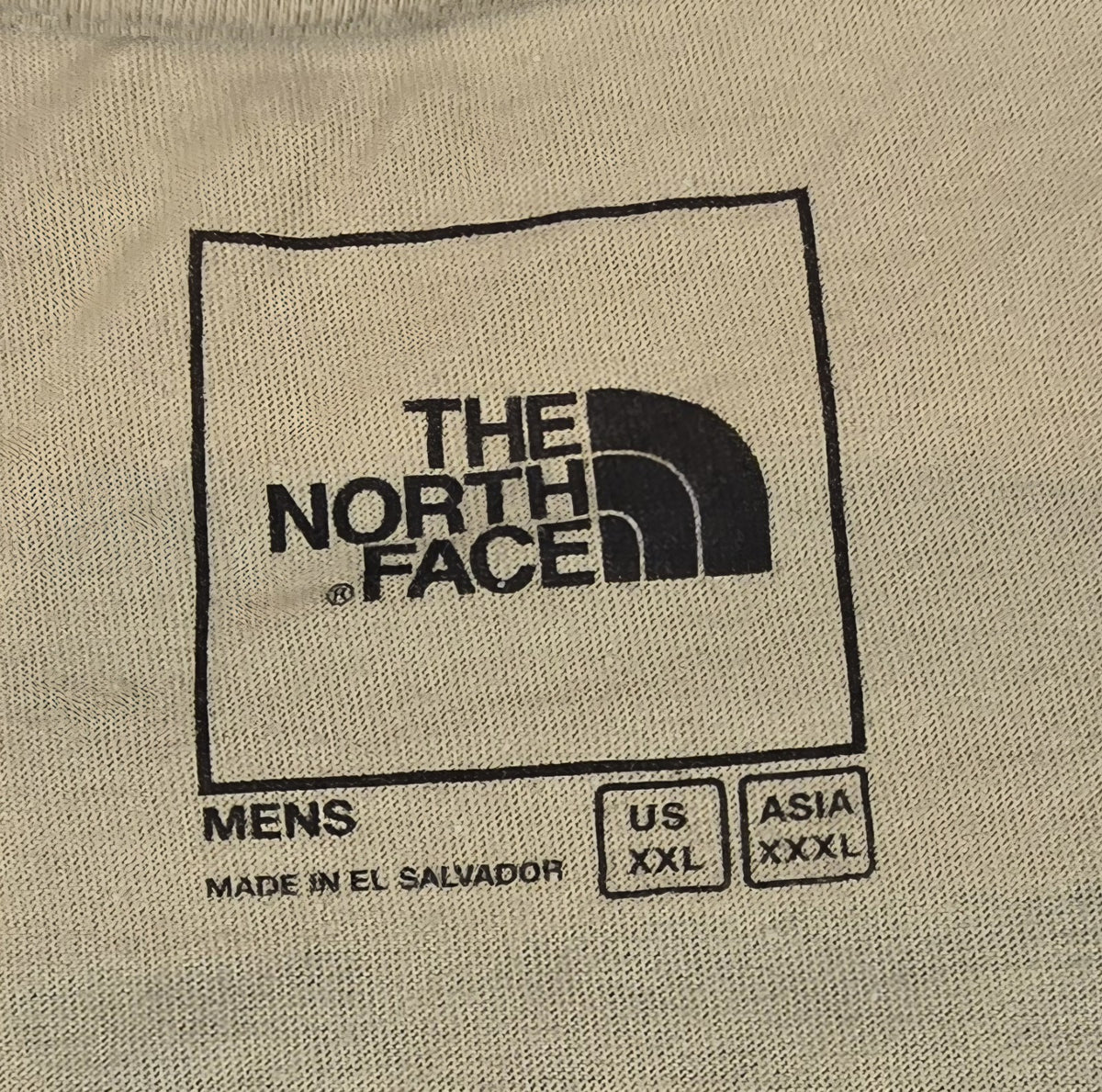 The North Face Men's Logo Graphic Print Beige Crew Neck T-Shirt Short Sleeve 2XL