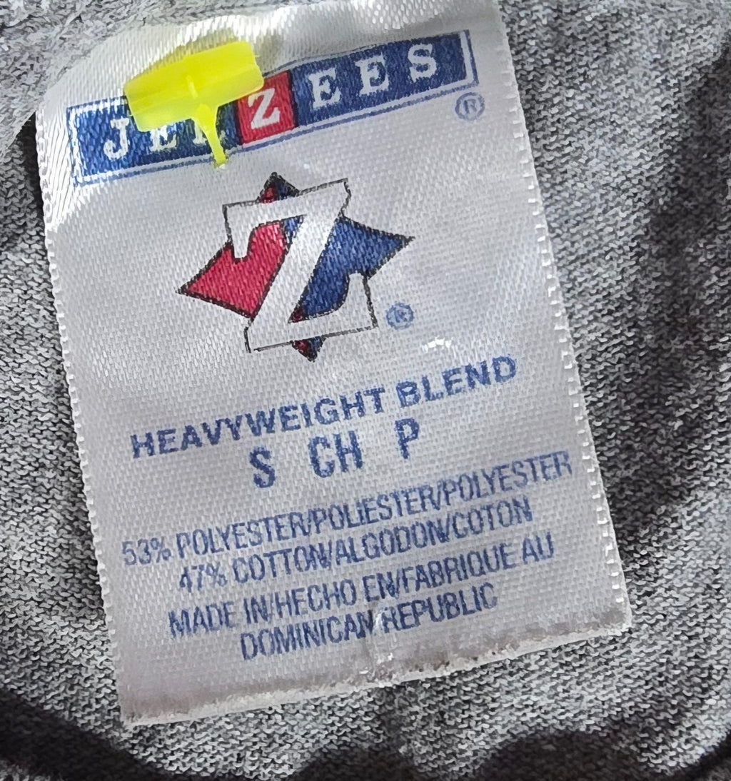 Jerzees Heavyweight Blend T Shirt Small S Grey 50/50 Graphic USA Style Tee