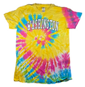 Washington T Shirt Medium M Tie Dye Colortone Yellow Pink Blue Graphic Tee