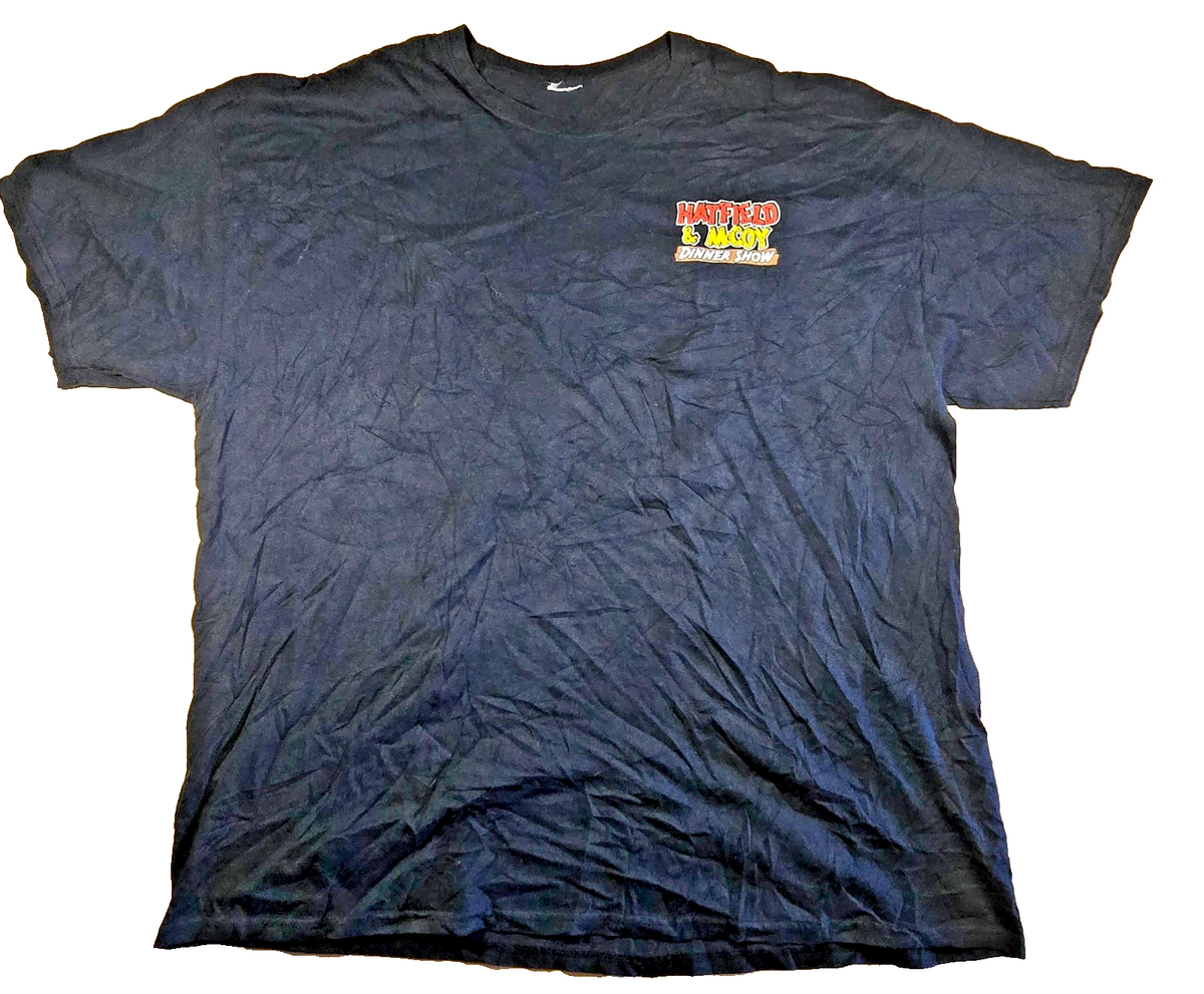Hatfield & McCoy Dinner Show T Shirt Black Pigeon Forge Tennessee Cut Tag