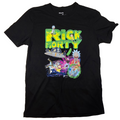 Rick and Morty T-Shirt Mens Medium Black Cartoon Graphic Tee Adult Swim Cotton