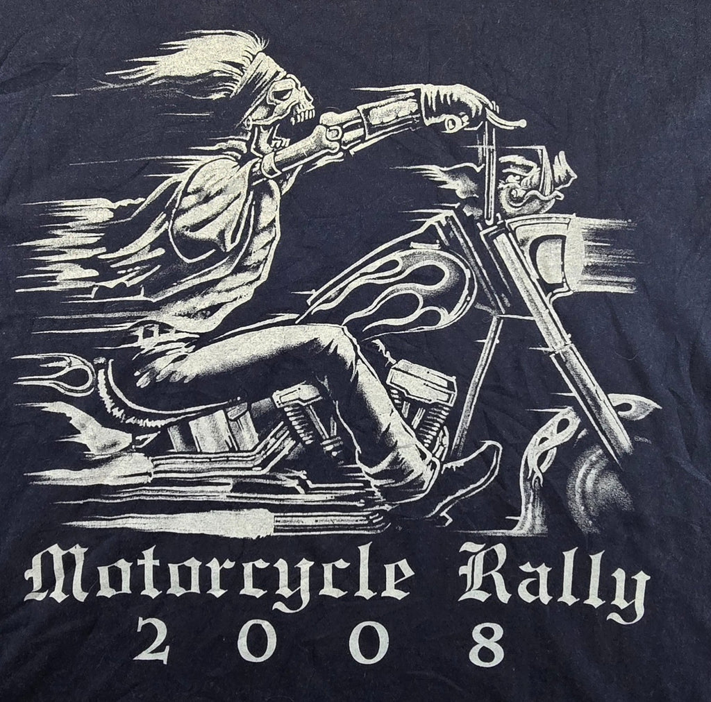 Sturgis Motorcycle Rally 2008 T Shirt Large L Black Gildan Biker Rally Week Tee