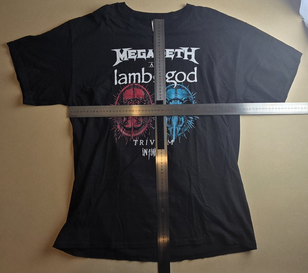 Gildan Megadeth Lamb of God Metal Tour 2021 Double-Sided Black T-Shirt XL
