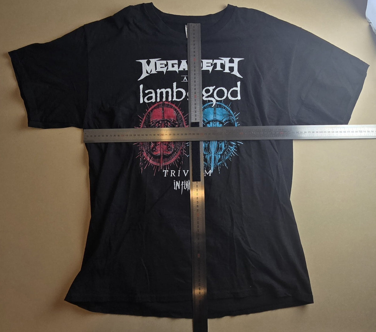 Gildan Megadeth Lamb of God Metal Tour 2021 Double-Sided Black T-Shirt XL