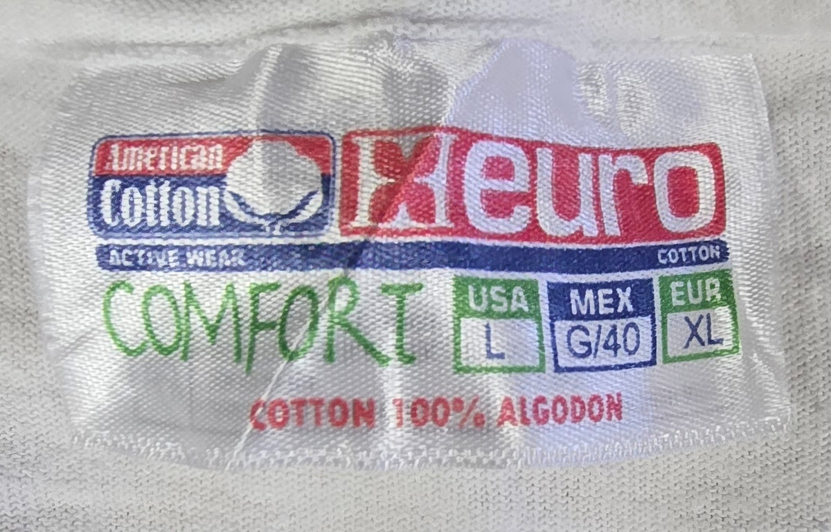 Cancun Mexico T Shirt Large L White Jaguar Mayan Pyramid 100% Cotton Souvenir