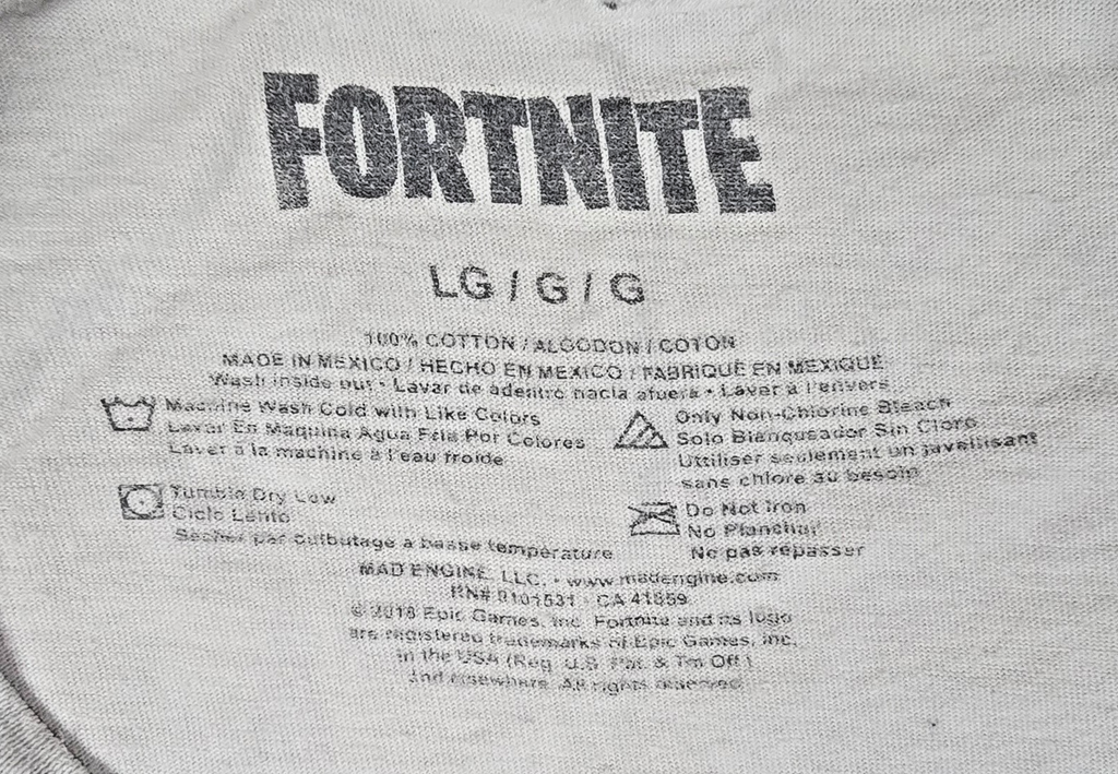 Fortnite T Shirt Large L White Durr Burger Moon Gaming Epic Games Graphic Tee