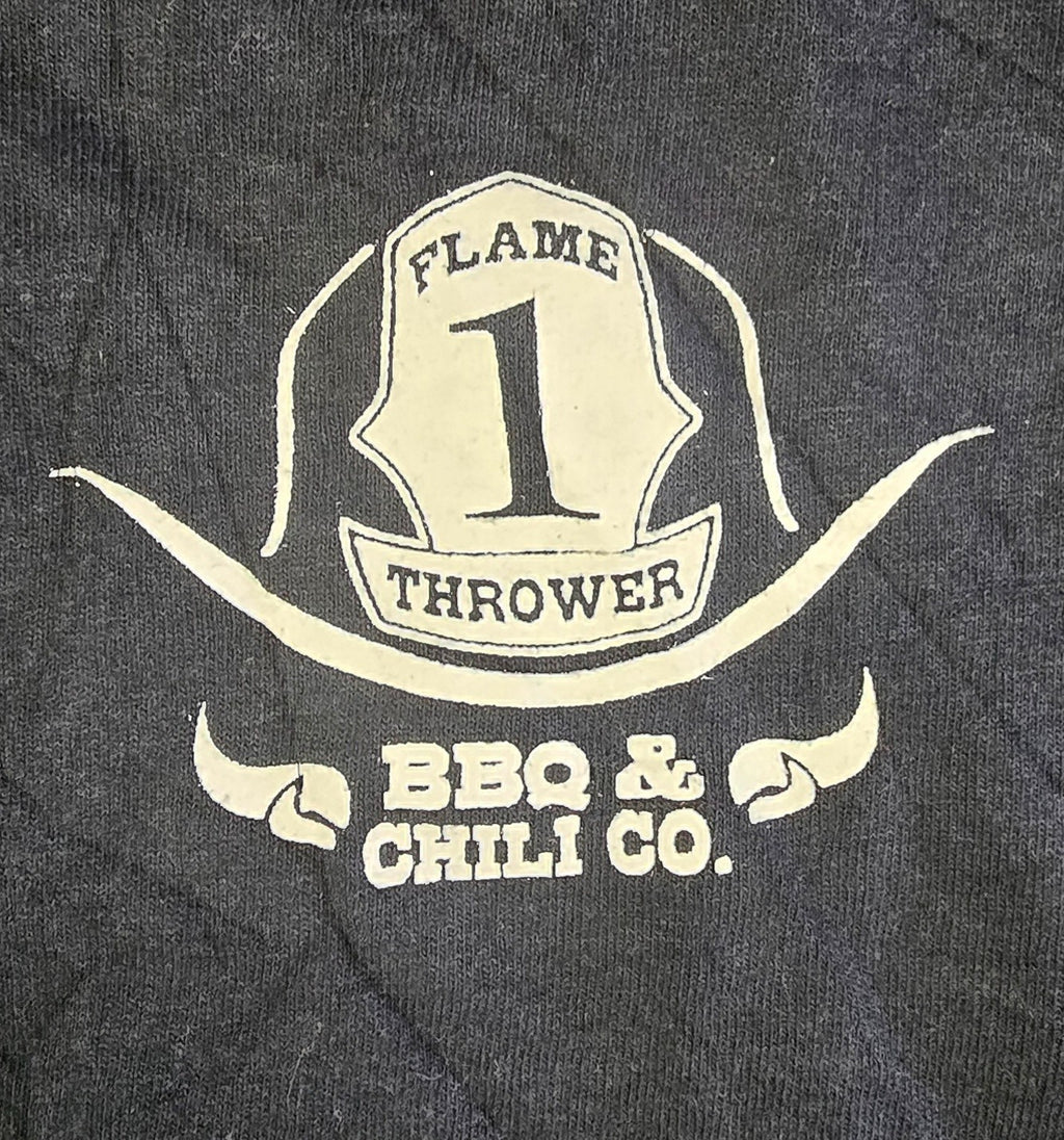 Flamethrower BBQ & Chili Co T Shirt XL Black Gildan Ultra Cotton Firefighter Tee